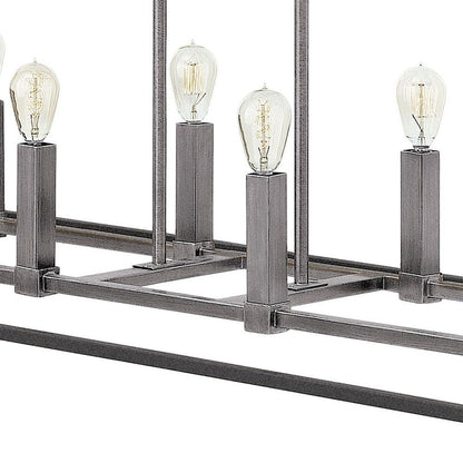 Hinkley Lighting - Eight Light Linear Chandelier - Foyer - Fulton - 8 Light Open