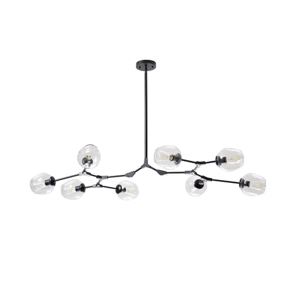 8-Light Sputnik Modern Linear Chandelier