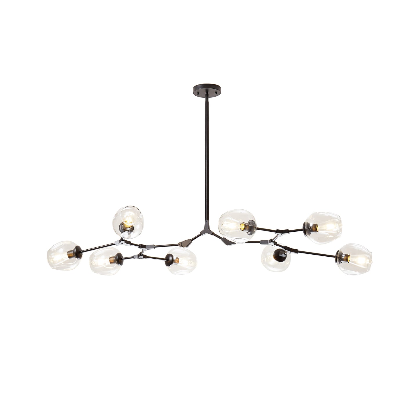 8-Light Sputnik Modern Linear Chandelier