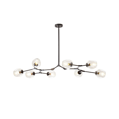 8-Light Sputnik Modern Linear Chandelier