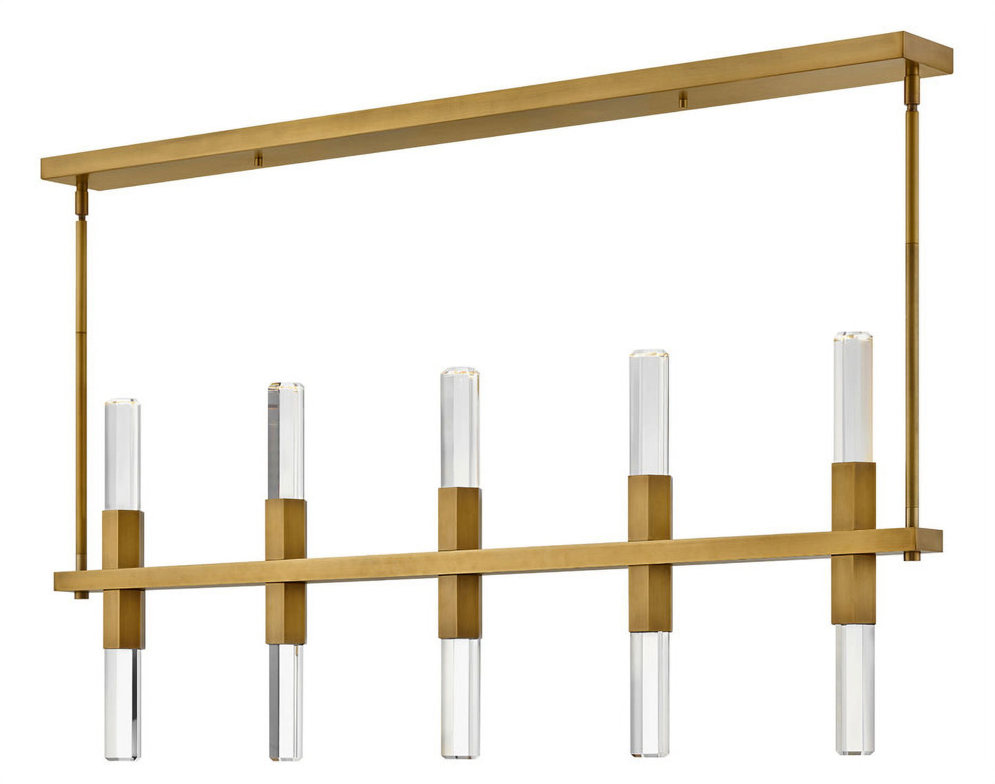 Fredrick Ramond Fr30608 Cecily 10 Light 54" Wide Led Linear Chandelier - Brass