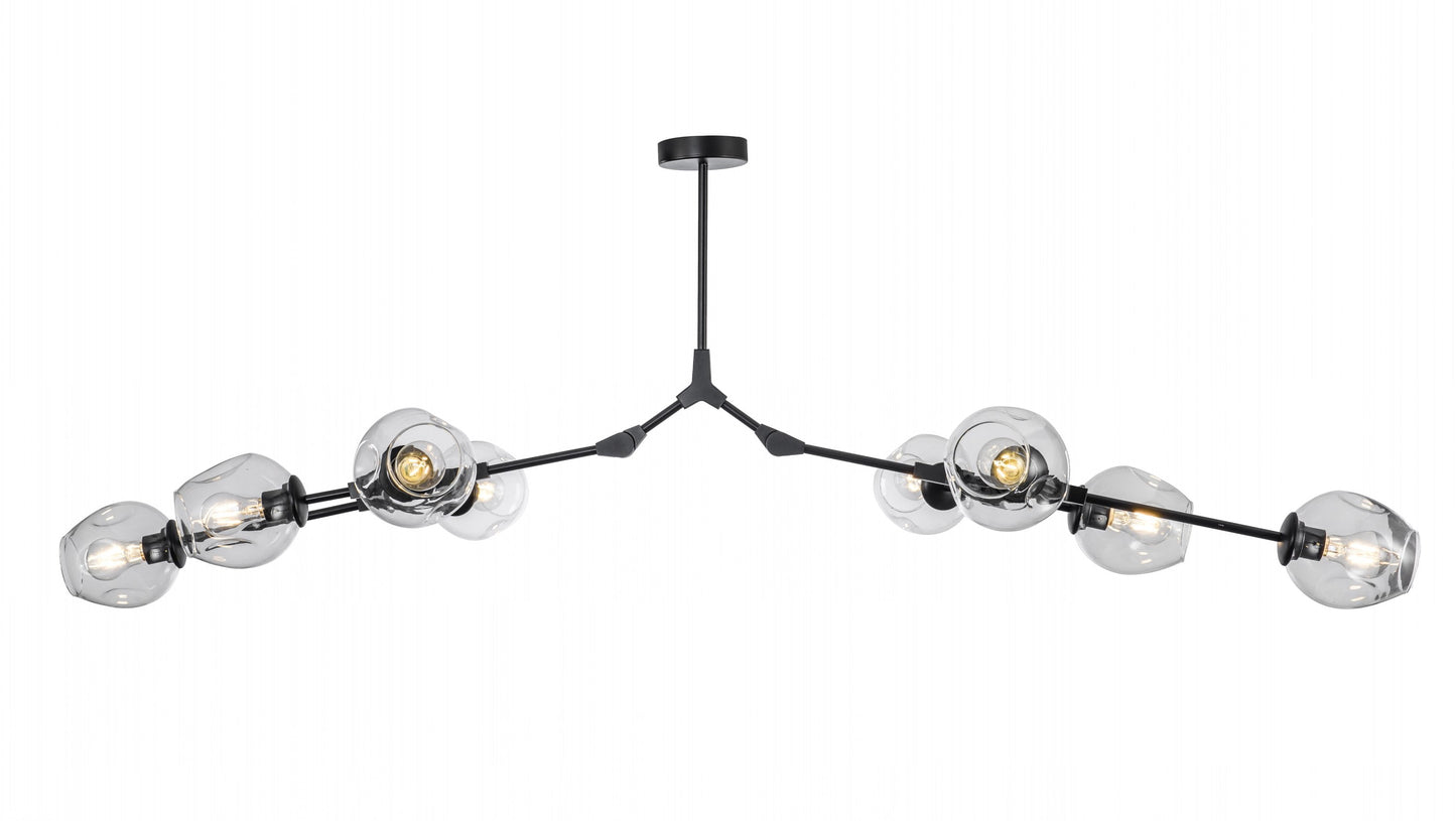 8-Light Sputnik Modern Linear Chandelier