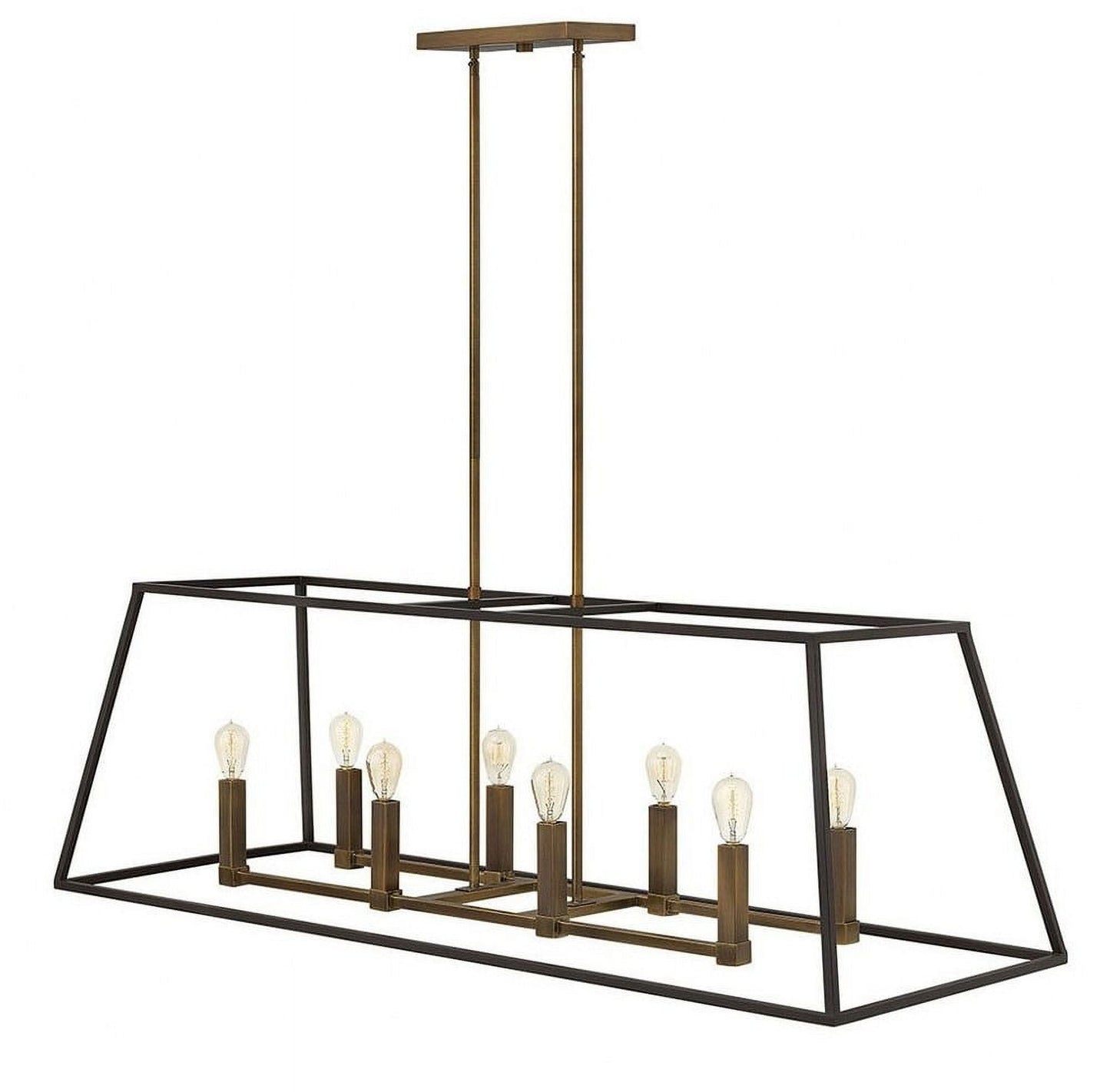 Hinkley Lighting - Eight Light Linear Chandelier - Foyer - Fulton - 8 Light Open