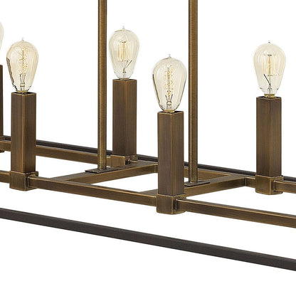 Hinkley Lighting - Eight Light Linear Chandelier - Foyer - Fulton - 8 Light Open